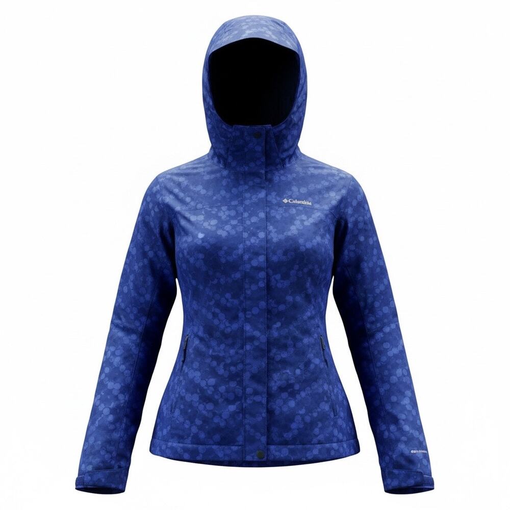 Columbia Women's Purple Bugaboo Interchange 2 Layer Ski Hooded Jacket- Sz Medium